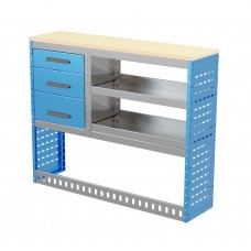 Van Shelving Unit 1030h x 1250w x 335d 3 Drawer Workbench Unit With 2 Shelves