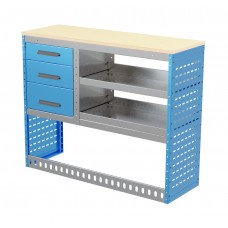 Van Shelving Unit 1030h x 1250w x 435d 3 Drawer Workbench Unit With 2 Shelves