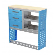 Van Shelving Unit 1030h x 1000w x 335d 3 Drawer Workbench Unit With 2 Shelves