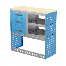 Van Shelving Unit 1030h x 1000w x 435d 3 Drawer Workbench Unit With 2 Shelves
